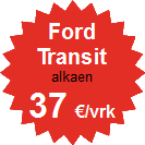 Pakettiauto vuokrattavana alkaen 37 €
